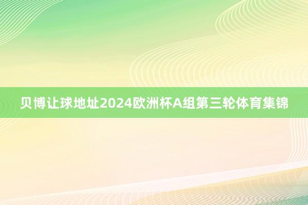 贝博让球地址2024欧洲杯A组第三轮体育集锦